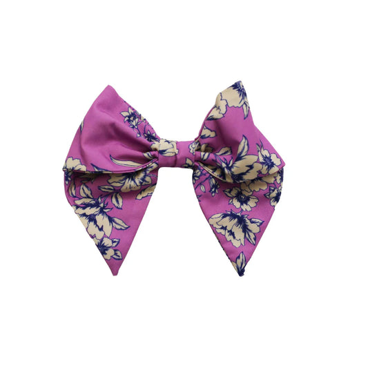 Fuchsia Floral Classic Bow