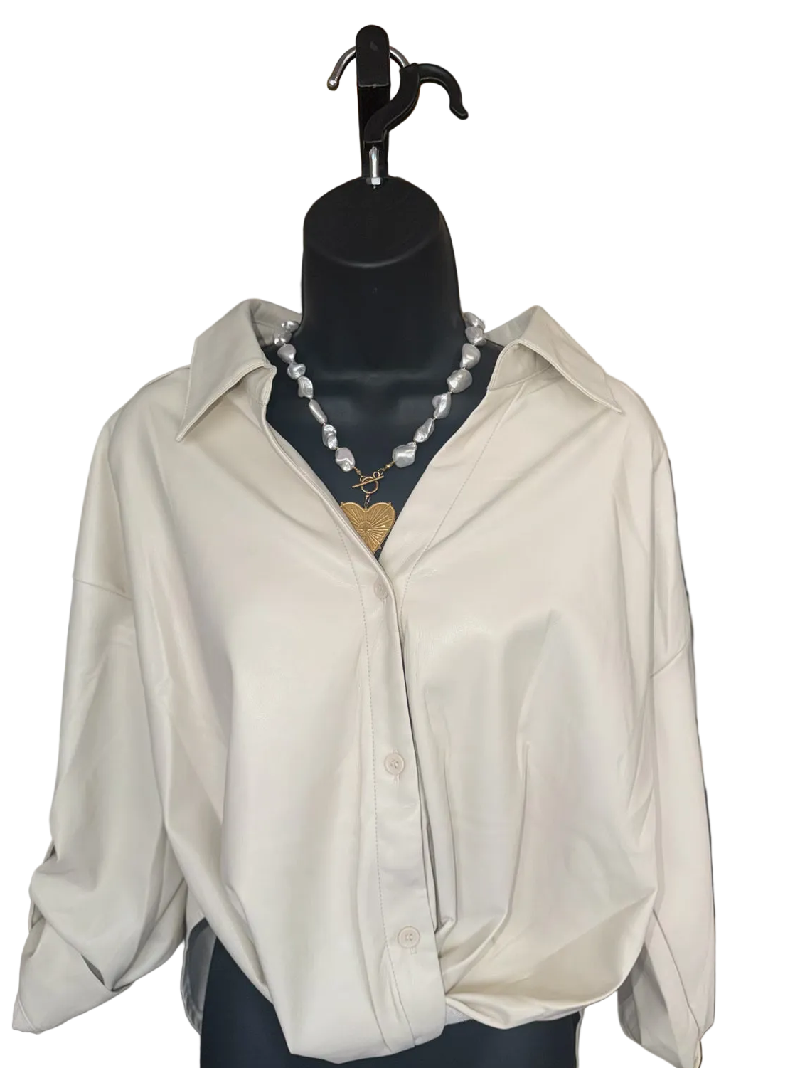 Leather Twist Top