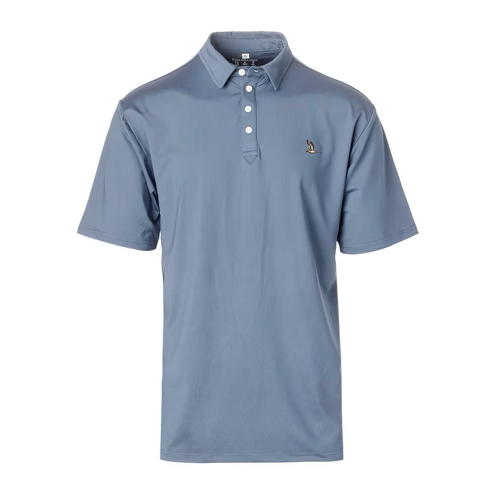 Roost Blue Solid Polo