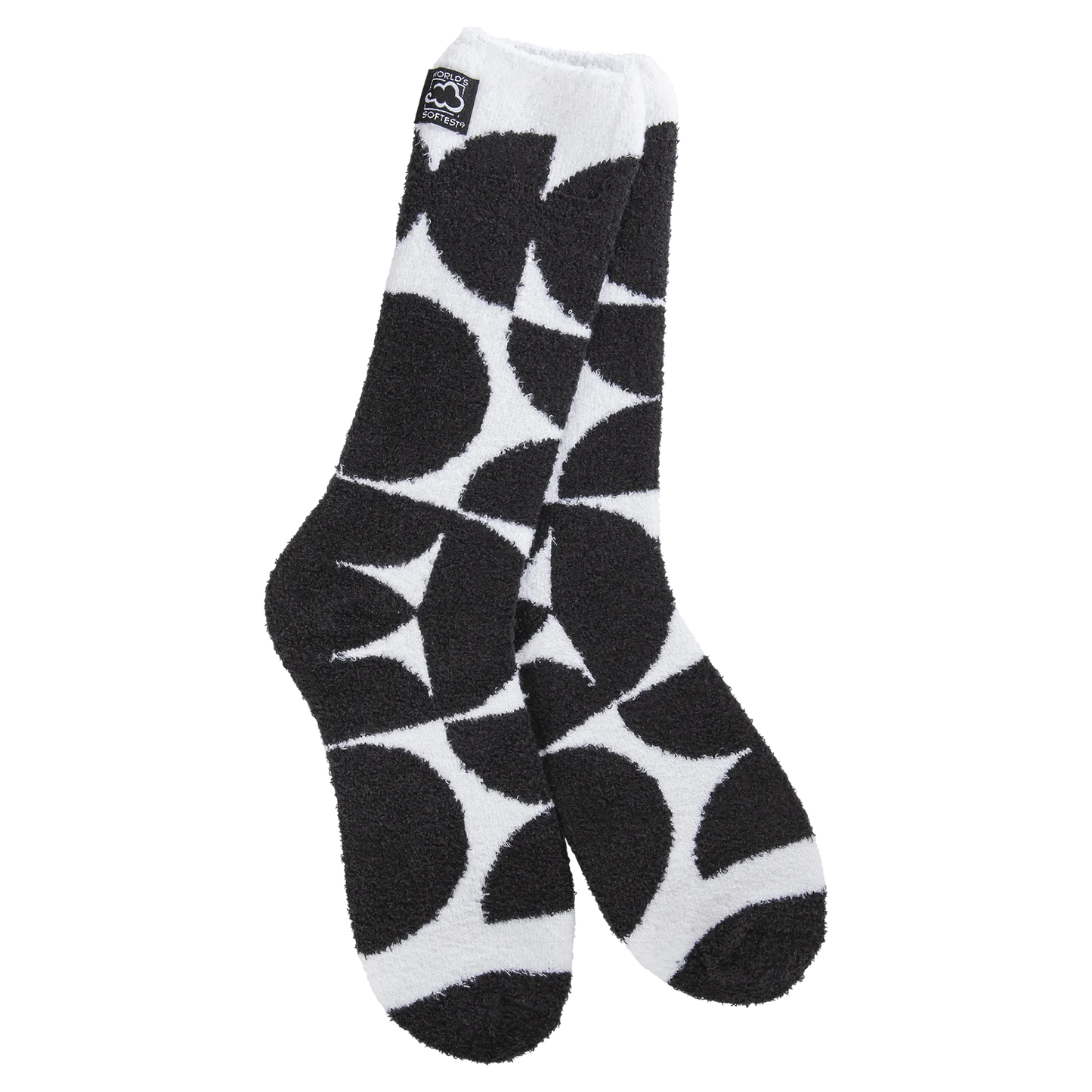 Black White Fuzzy Socks