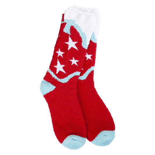 Patriotic Fuzzy Socks
