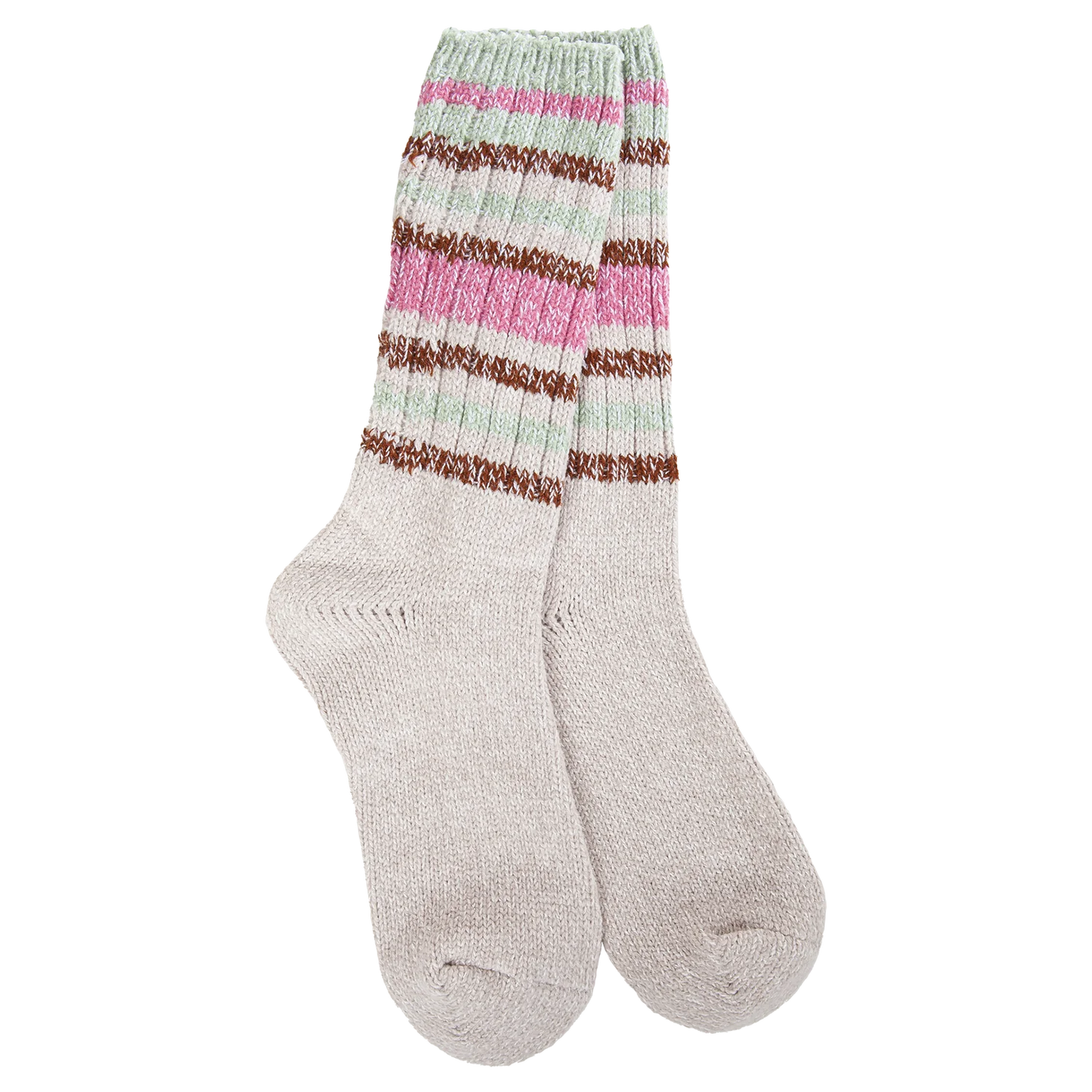 Mushroom Stripe Fuzzy Socks