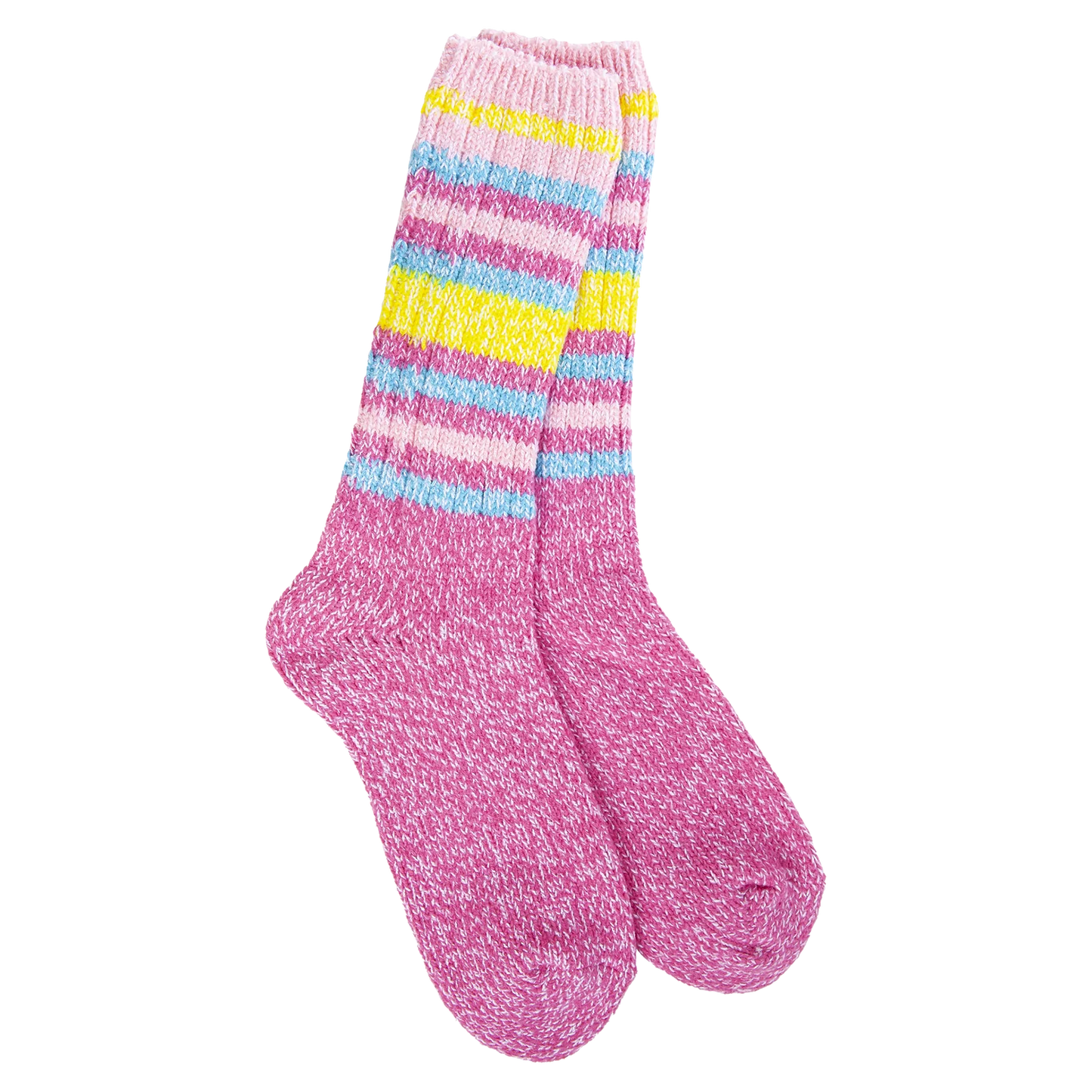 Rose Stripe Fuzzy Socks