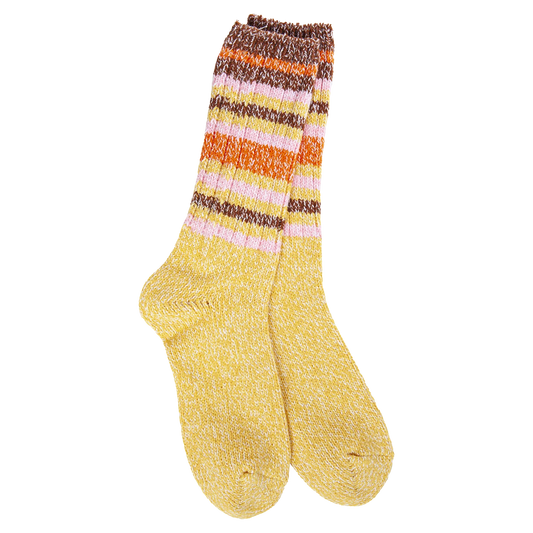 Honey Stripe Fuzzy Socks