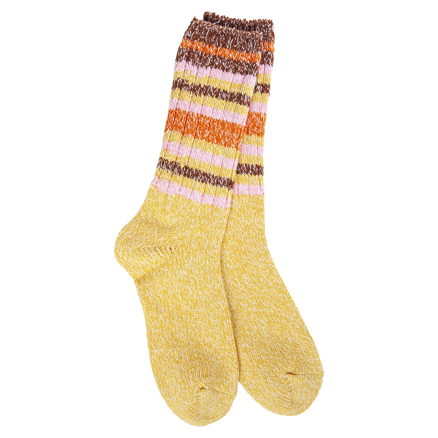 Honey Stripe Fuzzy Socks