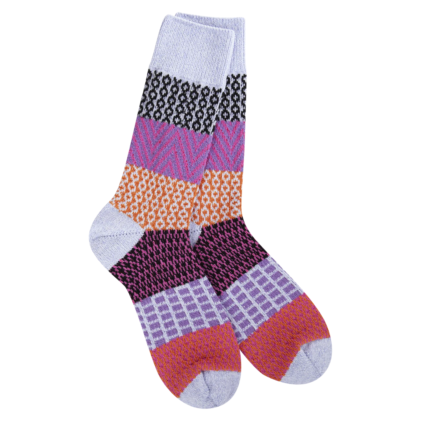 Lavender Stripe Fuzzy Socks