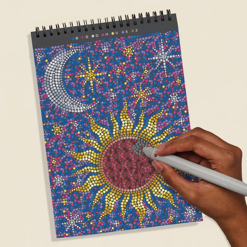 FlowArt: Dot-By-Letter Into the Galaxy Metallic ink