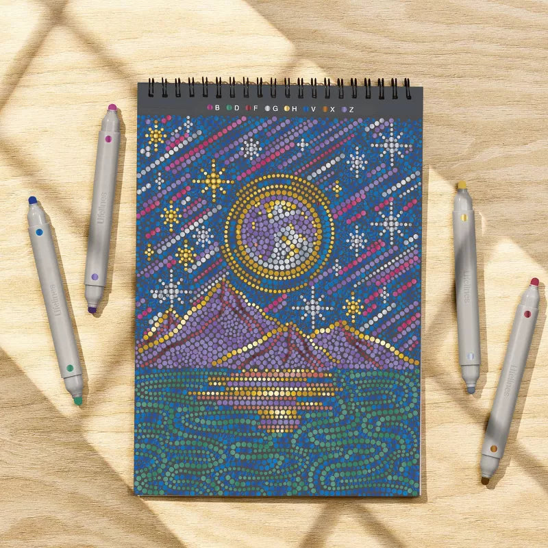 FlowArt: Dot-By-Letter Into the Galaxy Metallic ink