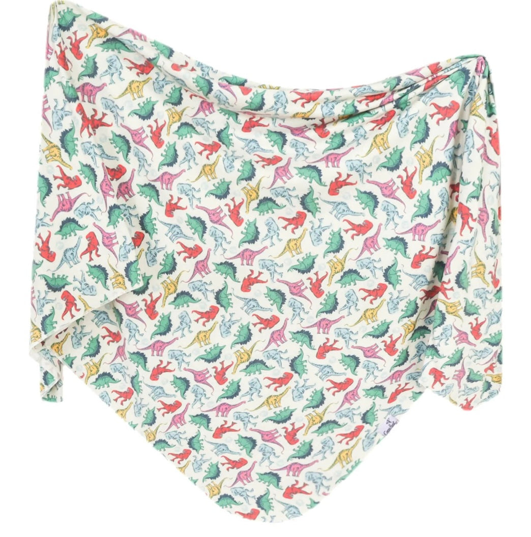 Dinosaurs of Jurassic Park Knit Swaddle Blanket