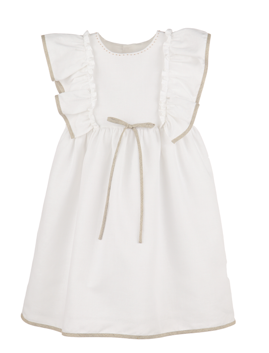 Ivory Claim Ruffle Dress