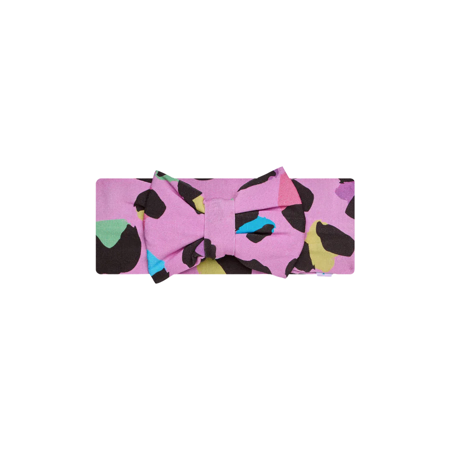 Electric Leopard Headband Bow