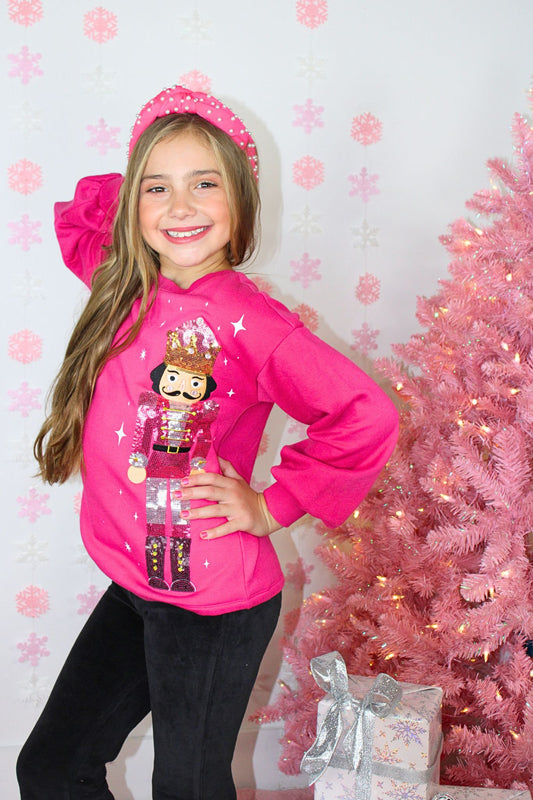 Pink Sequin Nutcracker Sweatshirt