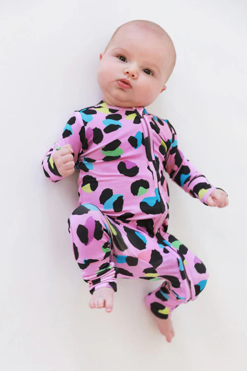 Electric Leopard Convertible Footie