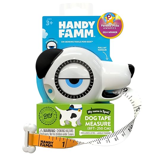 Spot Black and White Dog 4-in-1 Tape Measure