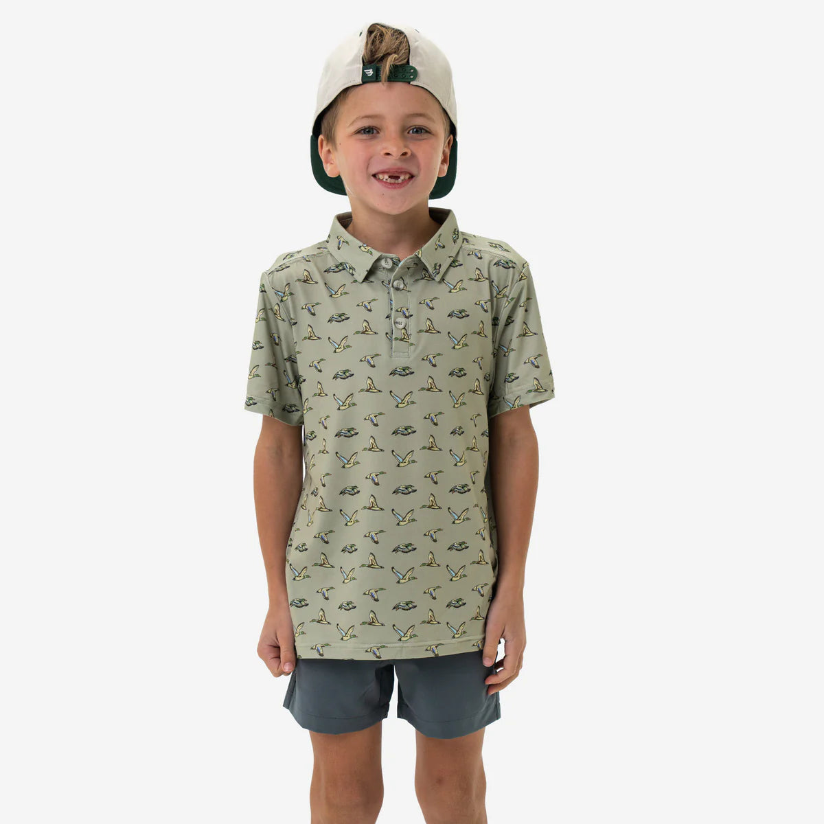 Performance Polo - Flying Ducks Green