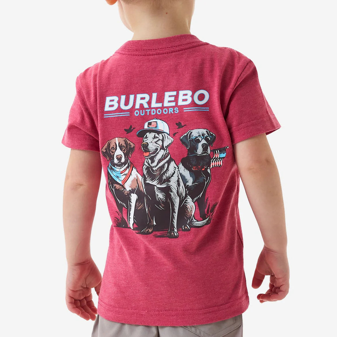 Short Sleeve Tee - American Dogs - Heather Crimson