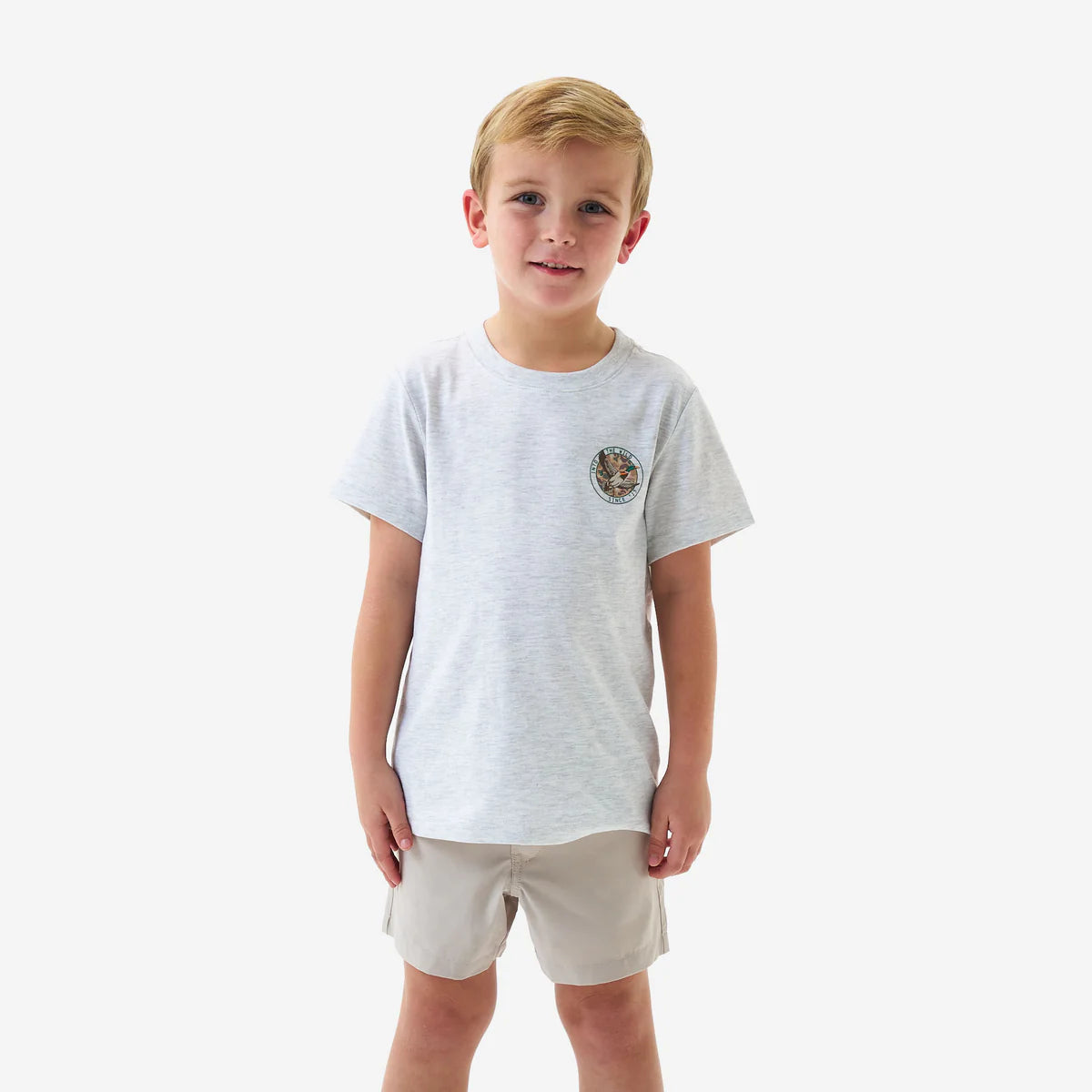 Short Sleeve Tee - Camo Mallard Duck - Ash Grey
