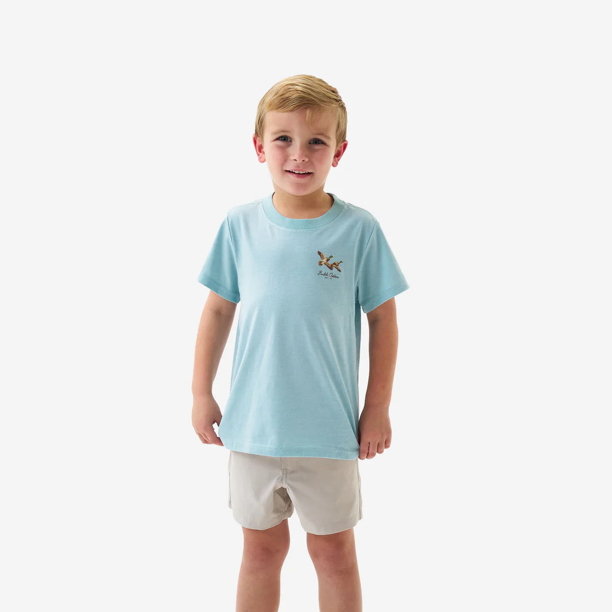 Short Sleeve Tee - Flying Mallards - Sky Blue
