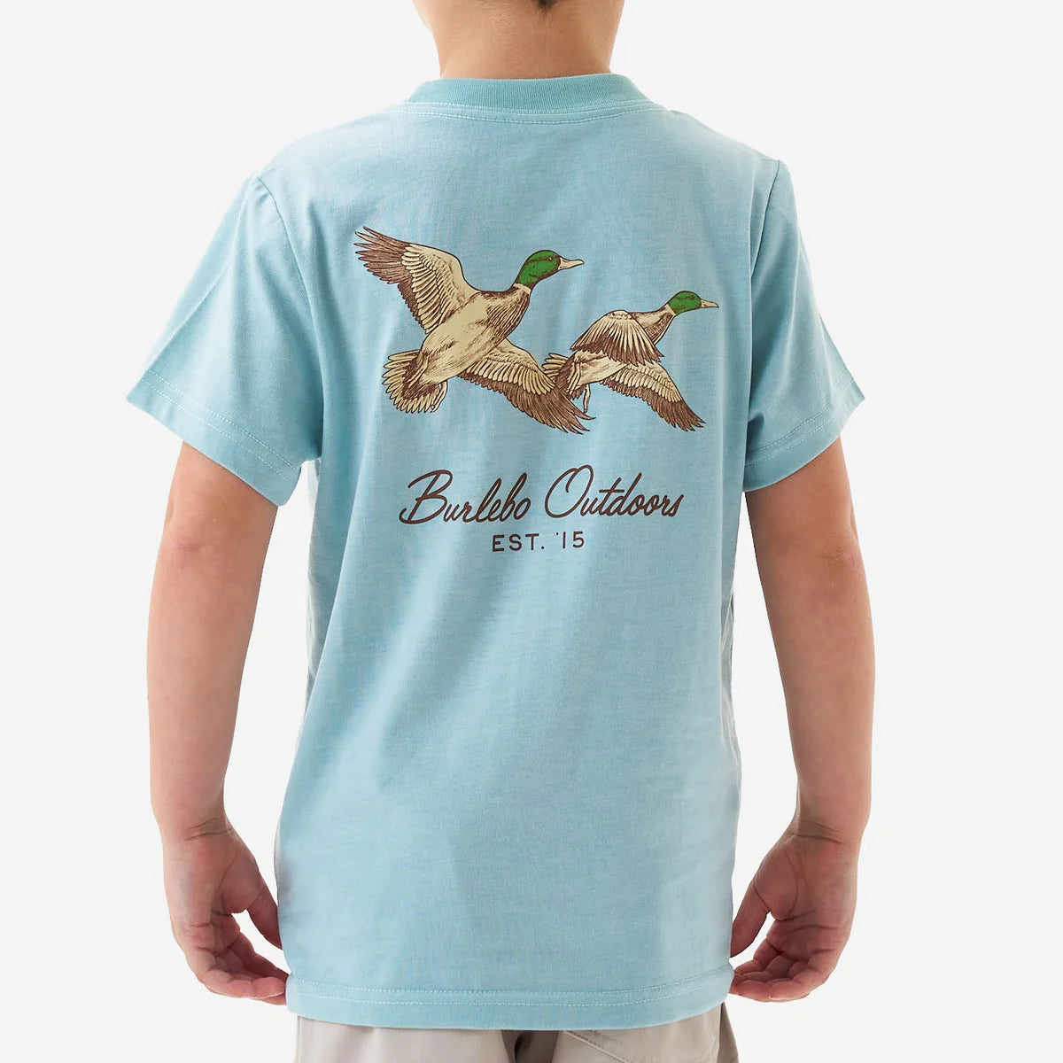 Short Sleeve Tee - Flying Mallards - Sky Blue