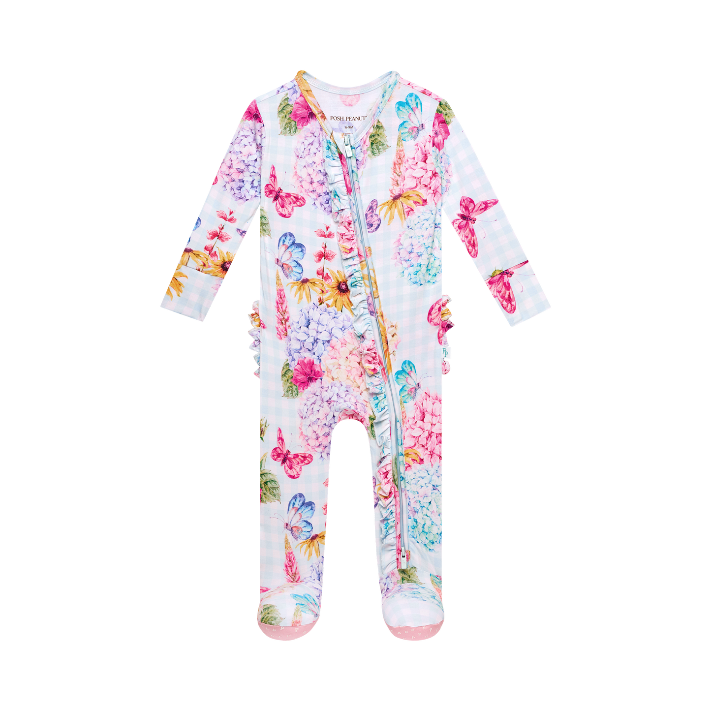 Nicolette Ruffled Zip Footie