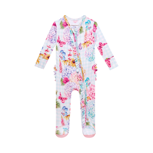 Nicolette Ruffled Zip Footie