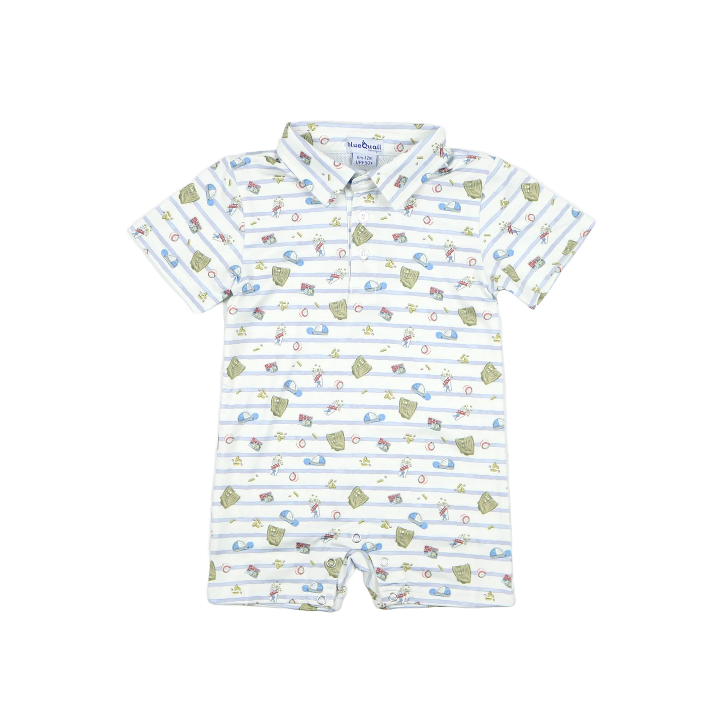 7th Inning Stretch Polo SS Romper