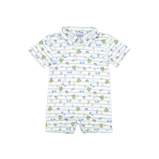 7th Inning Stretch Polo SS Romper