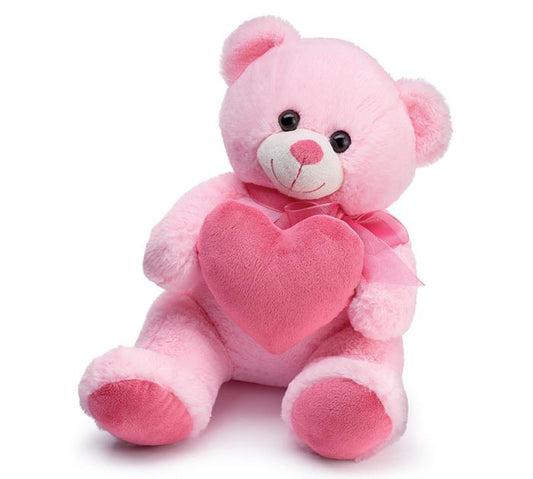 Pink Bear With Dusty Rose Heart