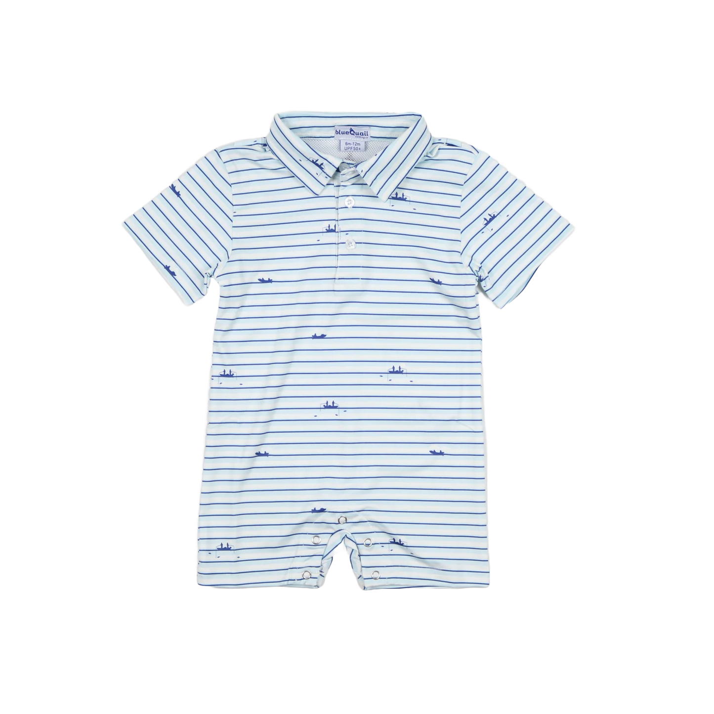 Gone Fishin' Polo SS Romper