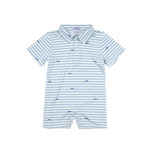 Gone Fishin' Polo SS Romper