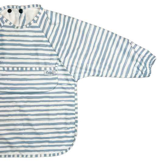 Powder Blue Stripes The Grayson Long Sleeve Bib