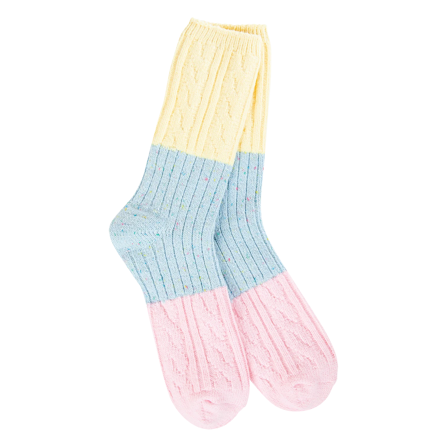 Ribbed Multi Striped Socks