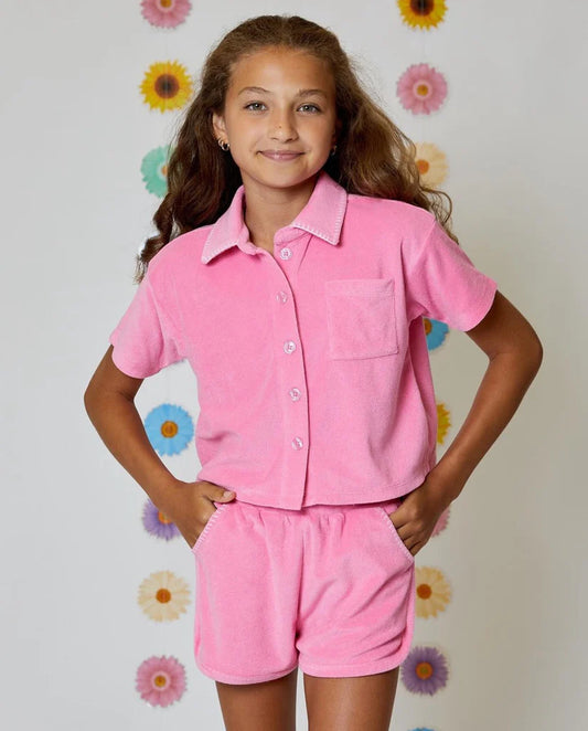 Pink Blast Terry Shorts