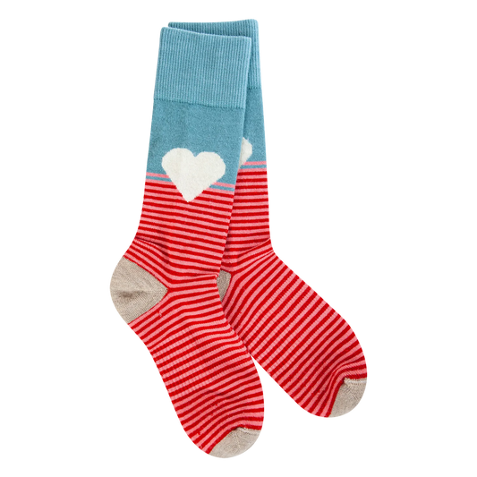 Strawberry Multi Heart Socks