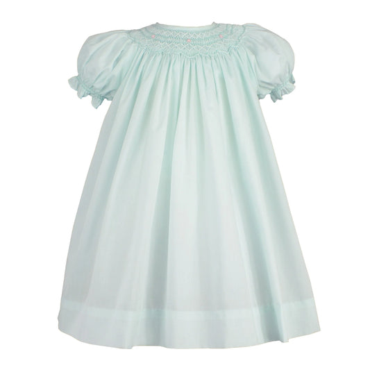 Mint Bishop Smocked Daygown
