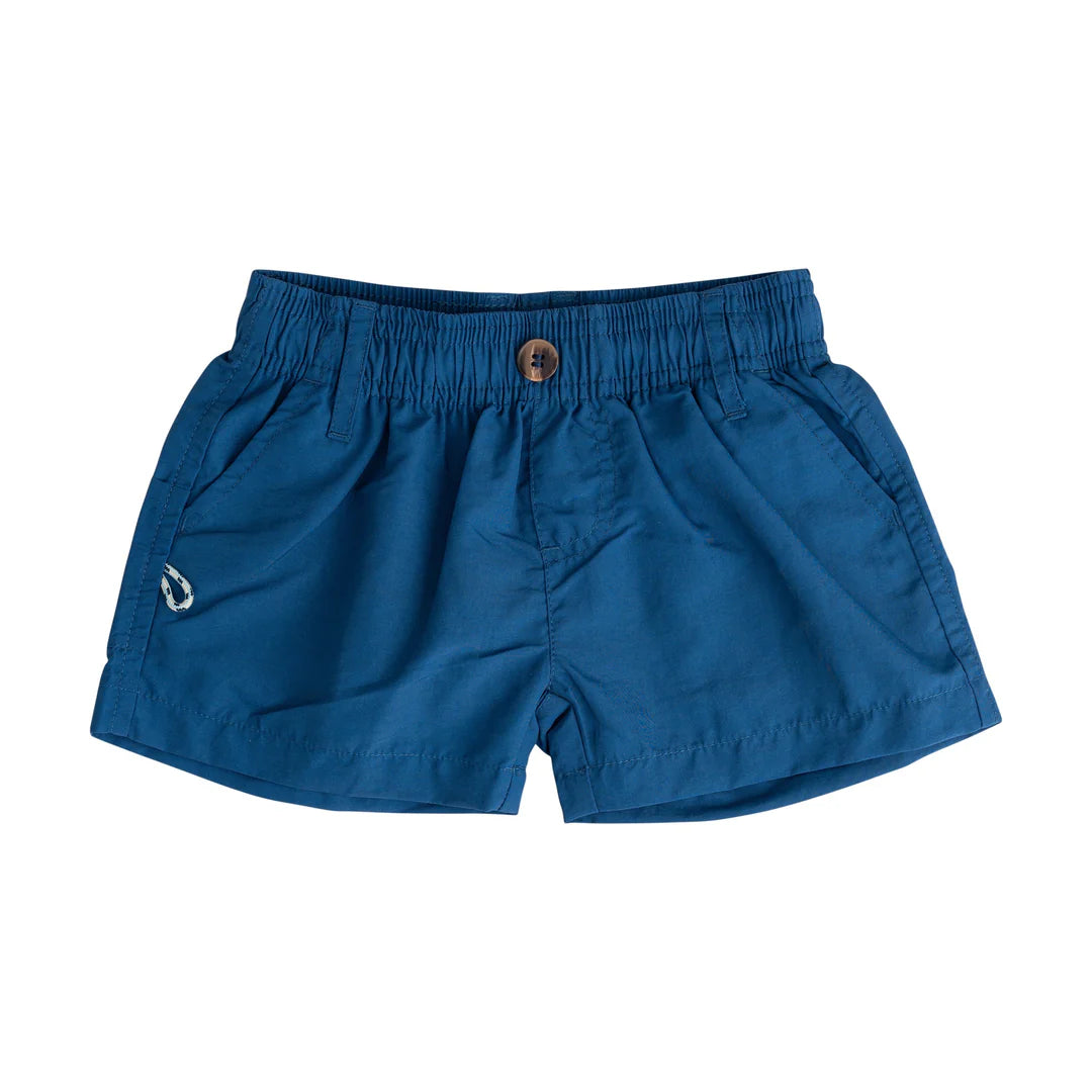 Navy Peony Outrigger Performance Short