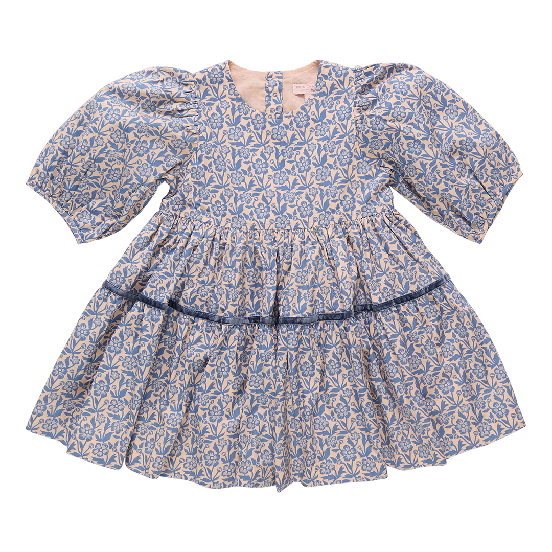 Blue Climbing Floral Maribelle Dress