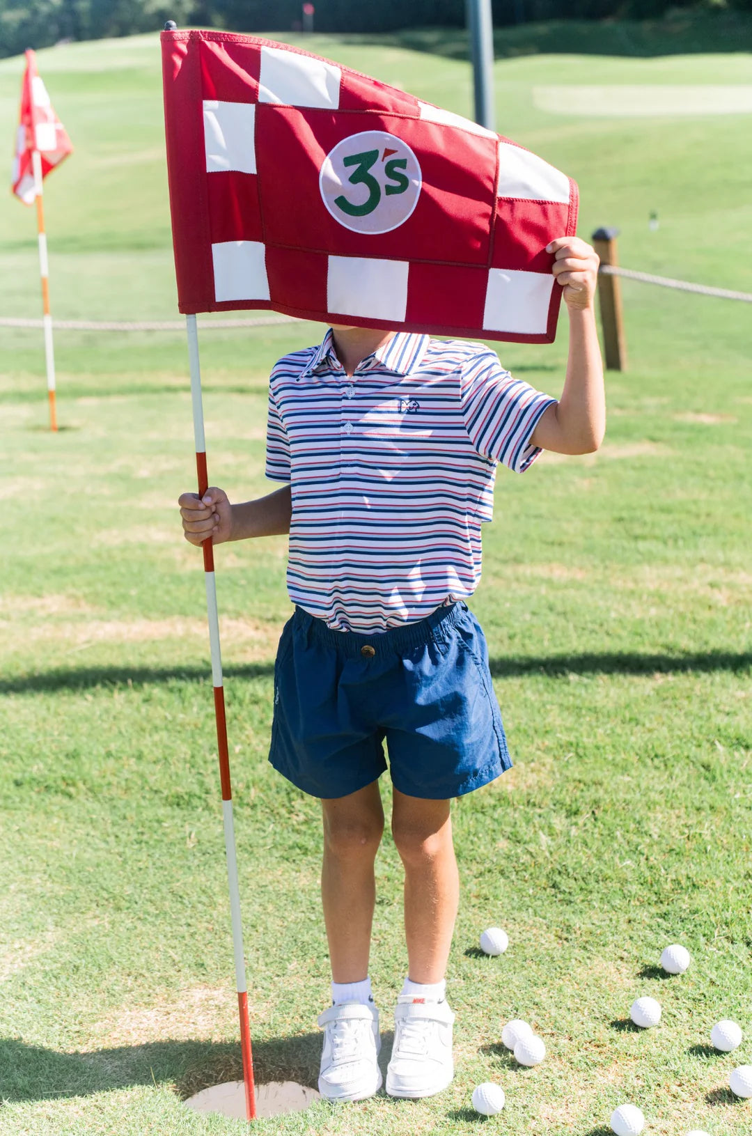 Navy Peony Outrigger Performance Short