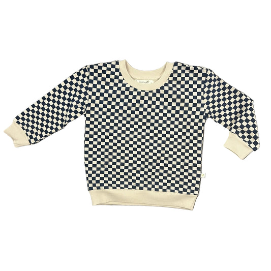 Organic Fleece Sweatshirt- Midnight Check