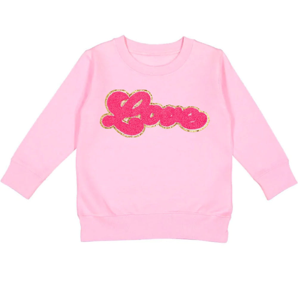 Love Script Patch Sweatshirt