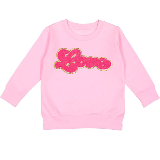 Love Script Patch Sweatshirt