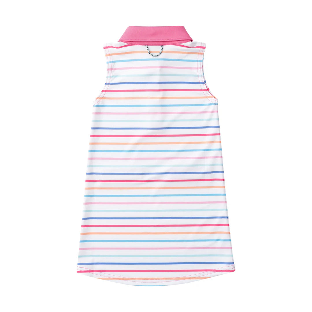 Sunset Stripe Polo Dress