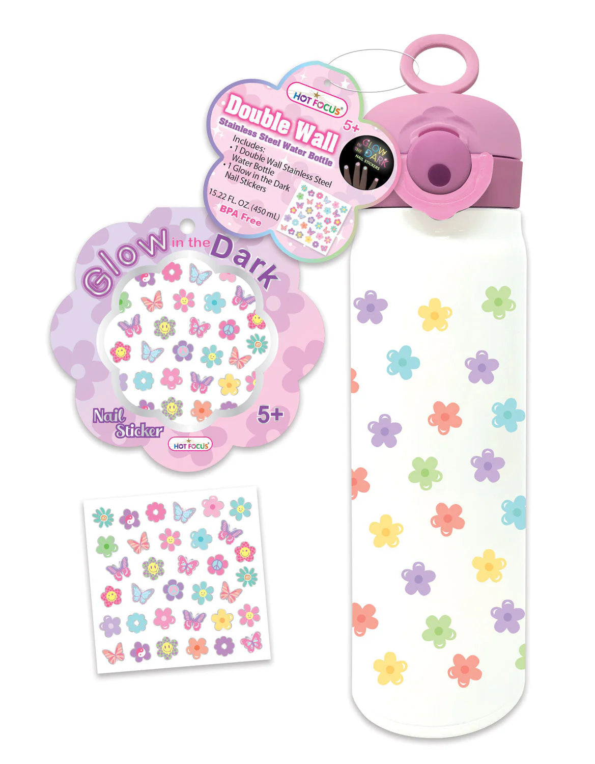 Groovy Flower Double Wall Stainless Steal Water Bottle