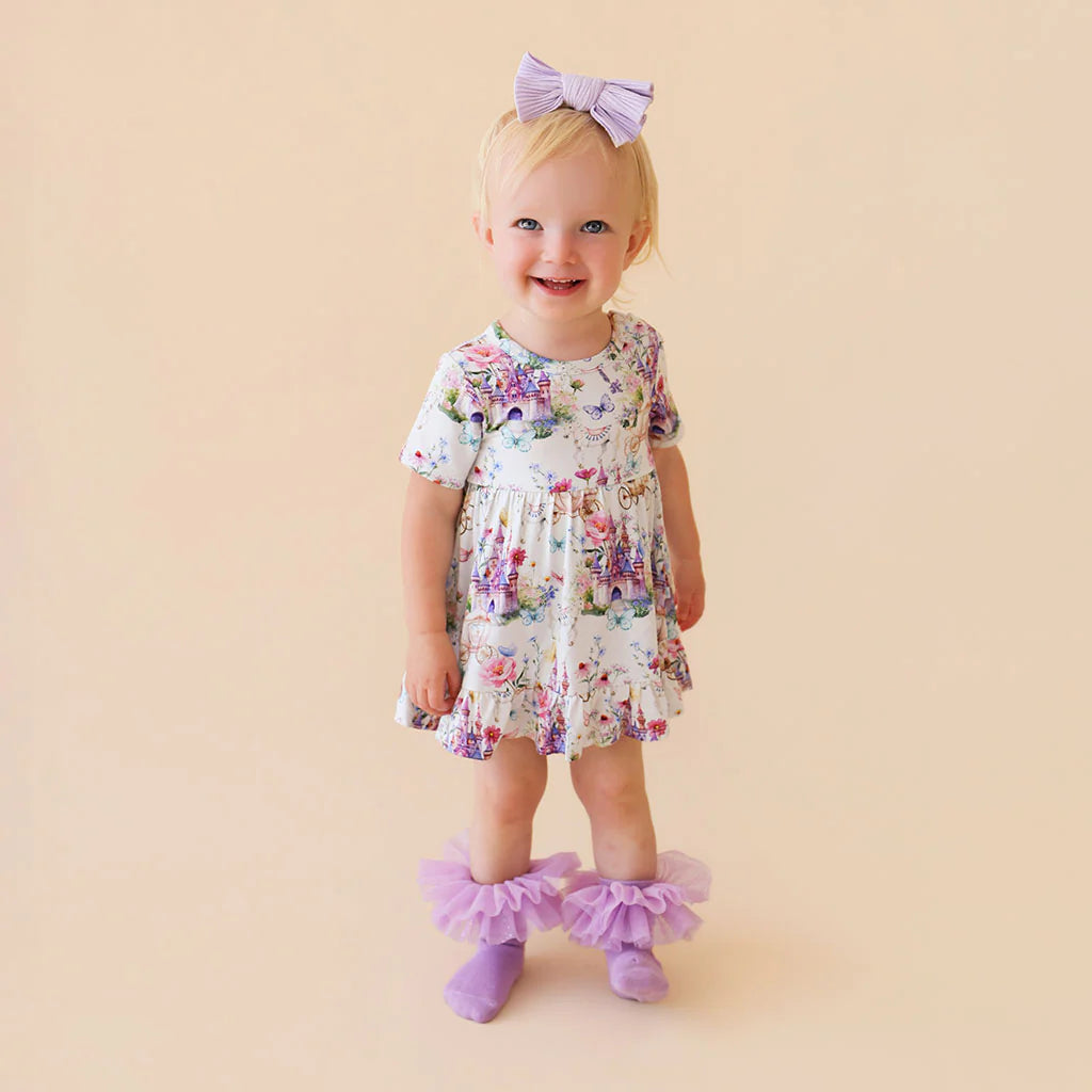 Katrina Ruffled Twirl Bodysuit Dress
