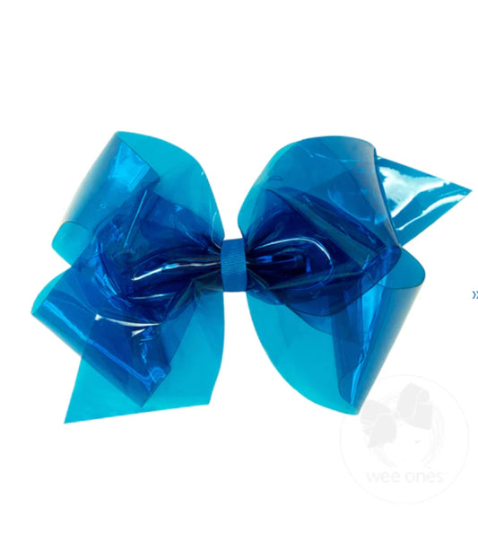 Large Batik Blue Swim Bow (BTB)