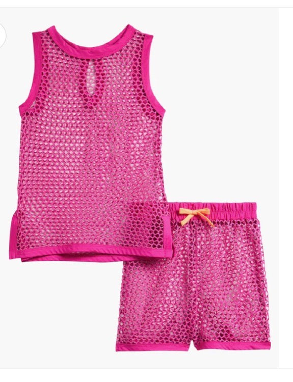 Mesh Tank & Shorts Cover-Up Set