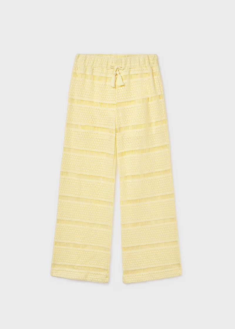 Yellow Crochet Pants