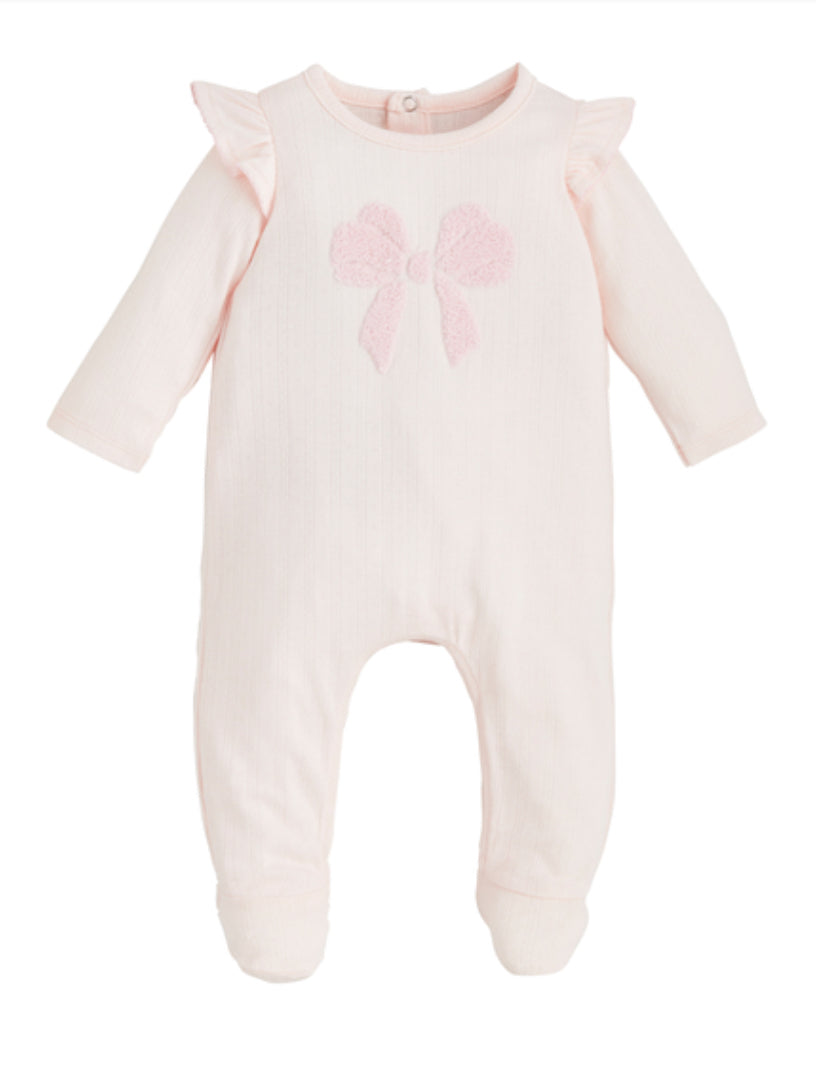 Pink Boucle Bow Sleeper