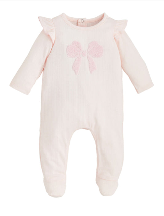 Pink Boucle Bow Sleeper