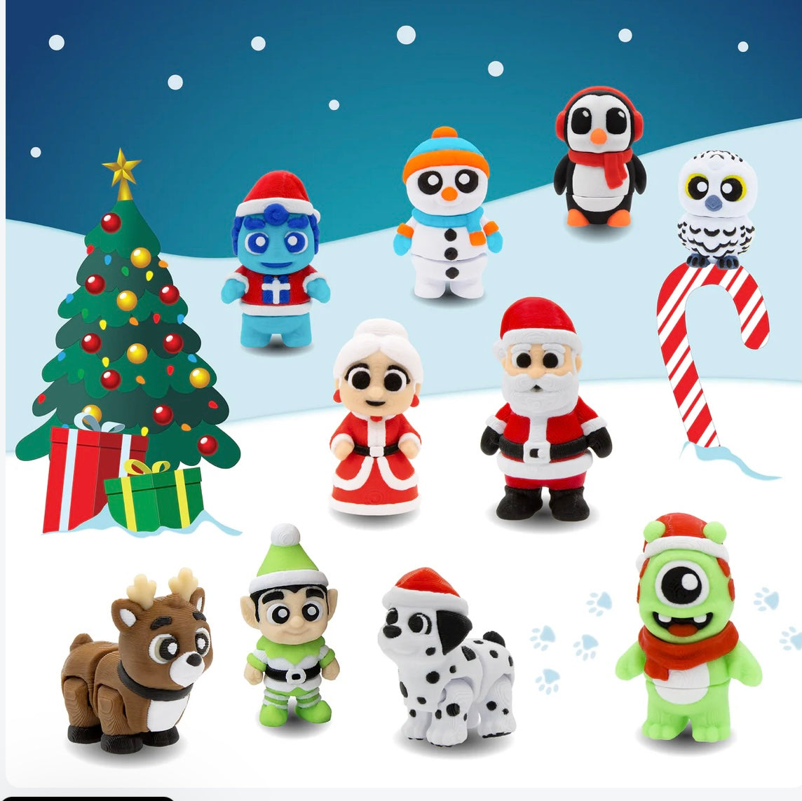 Wigglitz Small Tube Christmas Theme